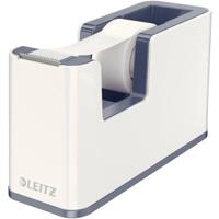 Leitz Plakbanddispenser WOW Duo Colour Wit, Grijs Rolbreedte (max.): 19 mm Rollengte (max.) 33 m