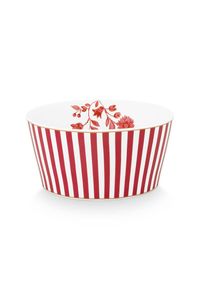 Pip Studio Royal Stripes Kom Donkerroze 12cm