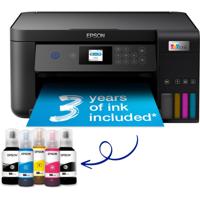 Epson ecotank et-2850 a4 multifunctionele wi-fi-printer met inkttank all-in-one inkjetprinter (zwart, scannen, kopiëren, wi-fi, inclusief tot 3 jaar inkt)