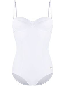 Dolce & Gabbana maillot de bain à plaque logo - Blanc