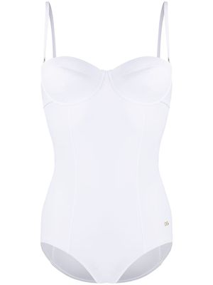 Dolce & Gabbana maillot de bain à plaque logo - Blanc