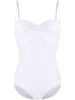 Dolce & Gabbana maillot de bain à plaque logo - Blanc - thumbnail