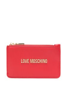 Love Moschino portefeuille zippé à plaque logo - Rouge