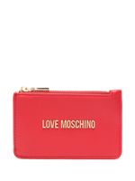 Love Moschino portefeuille zippé à plaque logo - Rouge - thumbnail