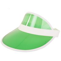 Verkleed zonneklep/sunvisor - voor volwassenen - groen/wit - Carnaval hoed