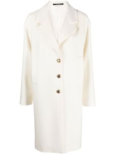 Tagliatore manteau en laine vierge à simple boutonnage - Tons neutres