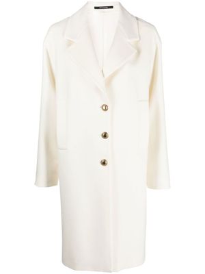 Tagliatore manteau en laine vierge à simple boutonnage - Tons neutres