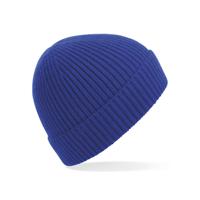 Gebreide Ribbed Beanie wintermuts - blauw - volwassenen - Polyacryl