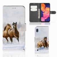 Samsung Galaxy A10 | Telefoonhoesje | Met pasjeshouder | Paarden