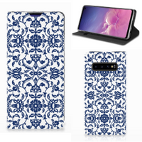 Samsung Galaxy S10 Smart Cover Flower Blue - thumbnail