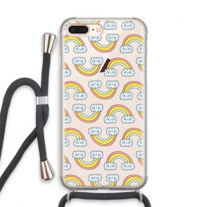 Regenboog: iPhone 7 PLUS Transparant Hoesje met koord