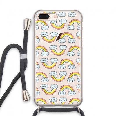 Regenboog: iPhone 7 PLUS Transparant Hoesje met koord