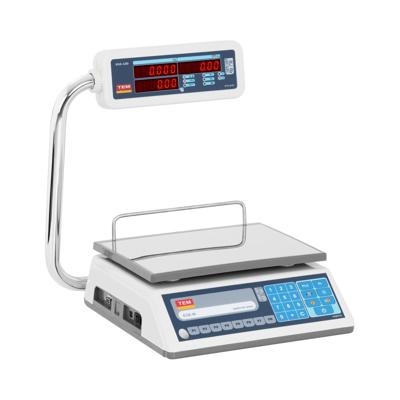 Prijsweegschaal - gekalibreerd - 30 kg / 10 g - 32 x 26,3 cm - 6 LED hoog display