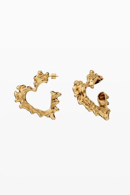 Hartvormige zalio oorbellen - MATERIAL FINISHES - U