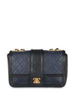 CHANEL Pre-Owned sac Elegant médium à rabat - Noir - thumbnail