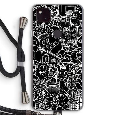 Vexx Black City : Pixel 4a 5G Transparant Hoesje met koord