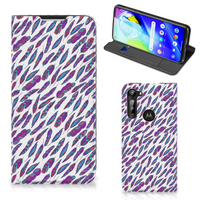 Motorola Moto G8 Power Hoesje met Magneet Feathers Color - thumbnail