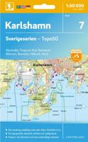 Topografische kaart - Wandelkaart 7 Sverigeserien Karlshamn | Norstedts