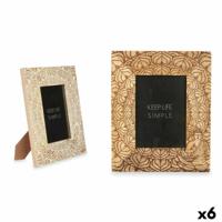 Fotolijsten Wit Bruin Mangohout Boeddha 22,3 x 28 x 1,5 cm (6 Stuks)