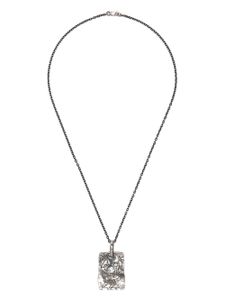 Yohji Yamamoto collier à pendentif Dracula gravé - Argent