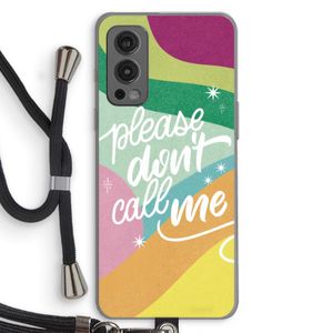 Don't call: OnePlus Nord 2 5G Transparant Hoesje met koord