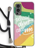 Don't call: OnePlus Nord 2 5G Transparant Hoesje met koord