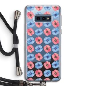 Klaproosjes: Samsung Galaxy S10e Transparant Hoesje met koord