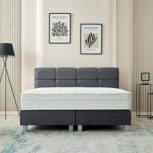 Dekbed Discounter Boxspring Vida 160 x 200 cm, Kleur: Antraciet, Montage: Inclusief montage