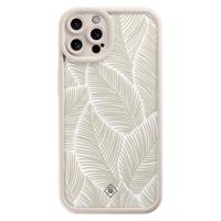 iPhone 12 Pro beige case - Palmy leaves beige