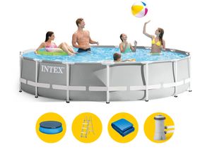 Intex Prism Frame Pool - 427 x 107 cm - met filterpomp en accessoires