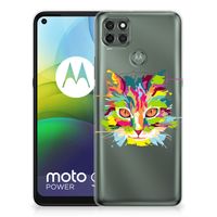Motorola Moto G9 Power Telefoonhoesje met Naam Cat Color