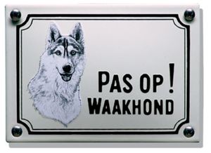 Waakhond bord Husky