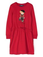 Ralph Lauren Kids robe courte à imprimé Polo Bear - Rouge - thumbnail