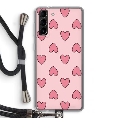 Ondersteboven verliefd: Samsung Galaxy S21 Plus Transparant Hoesje met koord