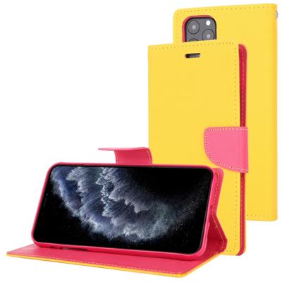 Voor iPhone 11 Pro MERCURY GOOSPERY FANCY dagboek horizontale Flip lederen draagtas met houder & kaartsleuven & portemonnee (geel)