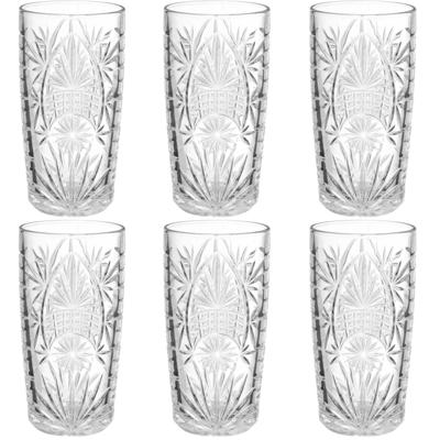 Secret de Gourmet longdrink glazen Ayla - 6x stuks - 350 ml - sap/water/drinkglazen