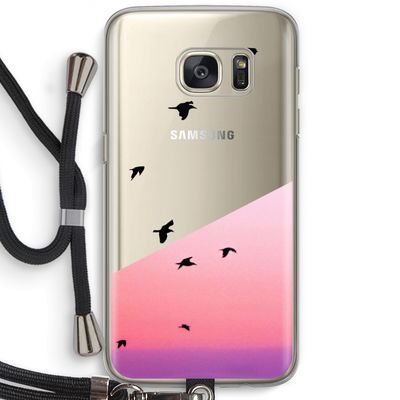 Fly away: Samsung Galaxy S7 Transparant Hoesje met koord