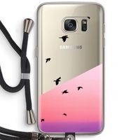Fly away: Samsung Galaxy S7 Transparant Hoesje met koord