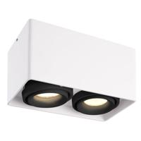 Dimbare LED Opbouwspot plafond Esto Wit/Zwart 2 lichts kantelbaar 4 Watt 2700K