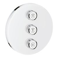 Grohe SmartControl Inbouwthermostaat - 3 knoppen - geschikt voor 3 functies - rond - wit 29152LS0