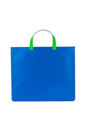 Comme Des Garçons Wallet sac cabas à anses contrastantes - Bleu