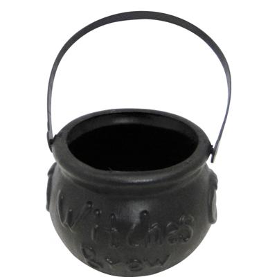 Heksenketel - zwart - D10 cm - kunststof - halloween - horror - kookpot