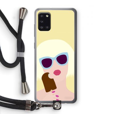 Ice cream: Samsung Galaxy A31 Transparant Hoesje met koord
