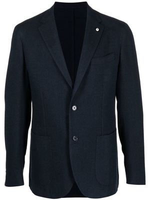 LUIGI BIANCHI MANTOVA blazer à simple boutonnage - Bleu