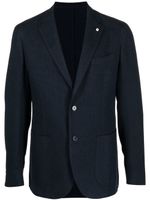 LUIGI BIANCHI MANTOVA blazer à simple boutonnage - Bleu LUIGI BIANCHI MANTOVA blazer à simple boutonnage - Bleu