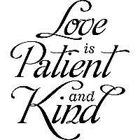 Love is patient and kind - Muursticker