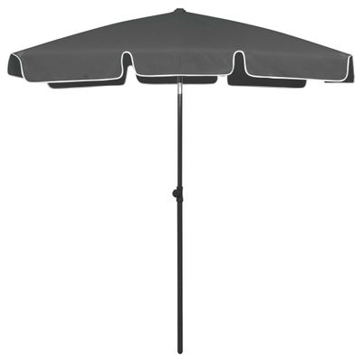 VidaXL Strandparasol 180x120 cm antracietkleurig