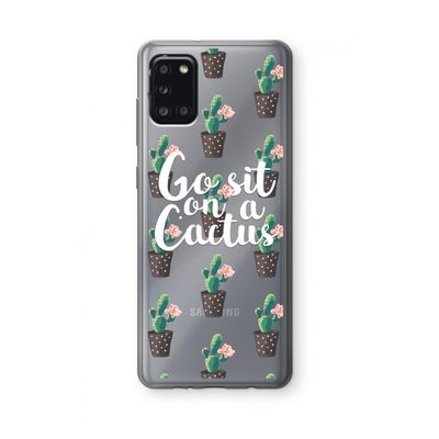 Cactus quote: Samsung Galaxy A31 Transparant Hoesje