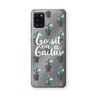 Cactus quote: Samsung Galaxy A31 Transparant Hoesje
