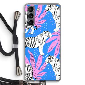 Tijger: Samsung Galaxy S21 Transparant Hoesje met koord